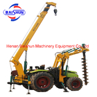 China brand tractor crane pole erection machine with hydraulic earth auger